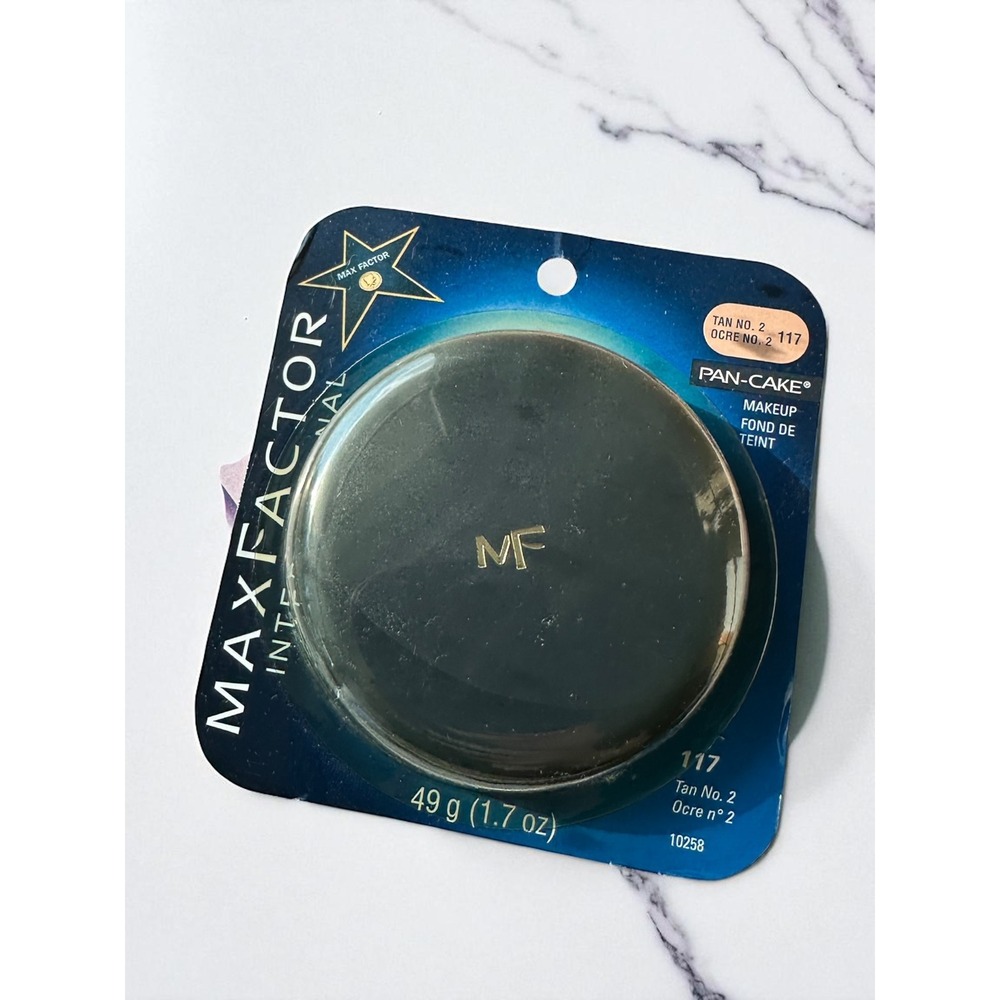 Max Factor Pan-Cake Pancake Makeup 117 Tan No.2 NIP 49g 1.7oz Vintage Rare